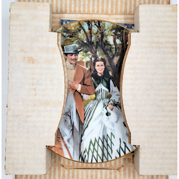 Gone with the Wind Collector Plate Home To Tara Scarlett Rhett 1989 with Box - Picture 6 of 7